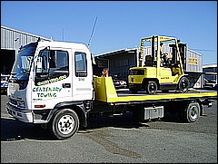 Forklift ready for professional shipping